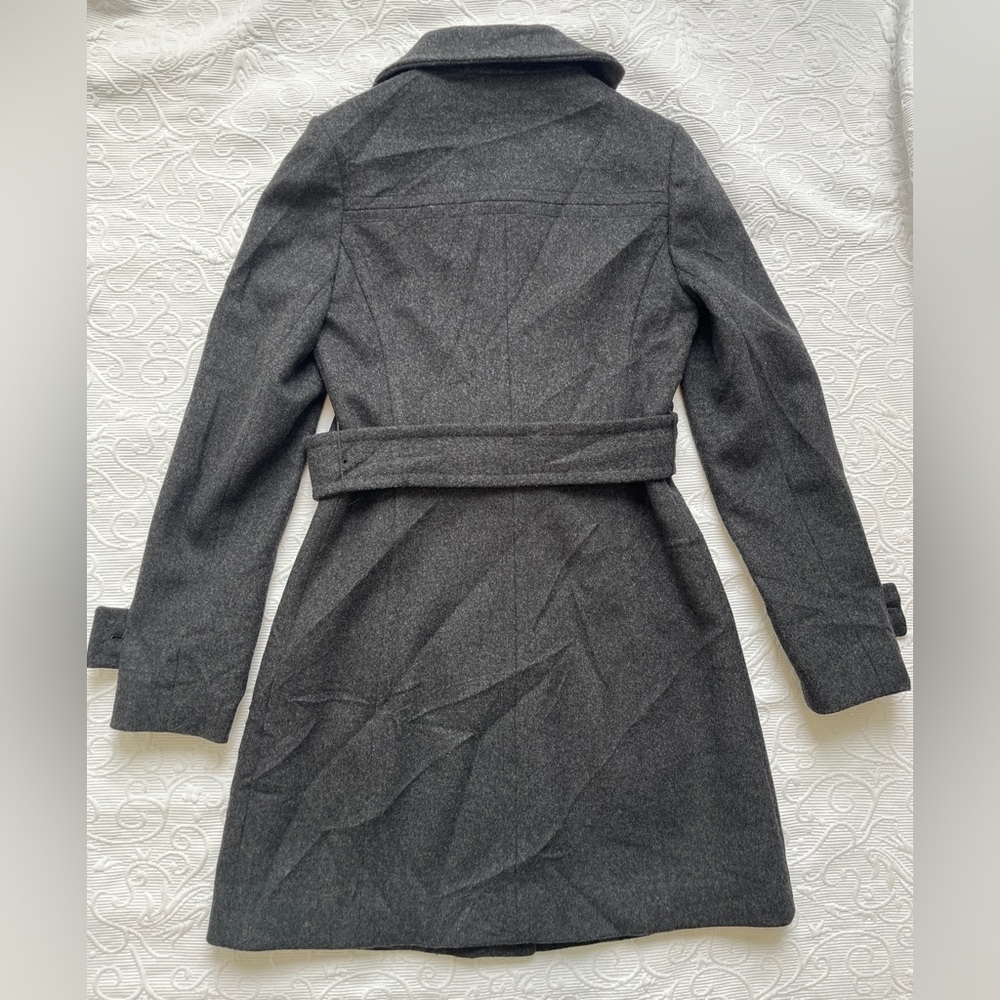 Aritzia Babaton Tulula Bromley Wool & Cashmere Gray Belted Pea Coat Size XS - Picture 4 of 12